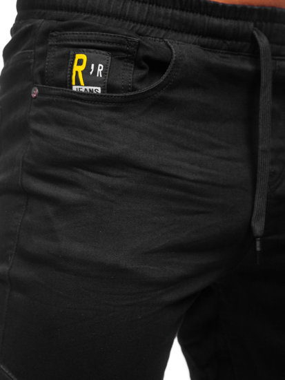 Чорні джинсові чоловічі штани джоггери Bolf R31107W1