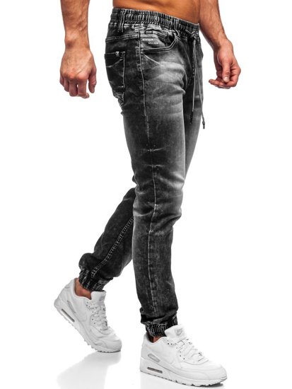 Чорні чоловічі джинсові штани джоггери Bolf 30048S0