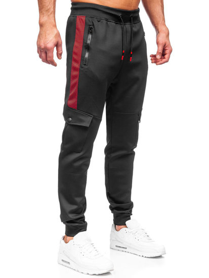 Чорні чоловічі штани джоггери-карго Bolf K10283