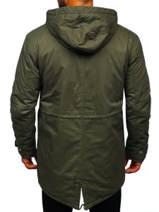 Куртка чоловіча зимова утеплена кольору хакі Bolf EX838