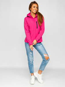Рожева жіноча демісезонна куртка софтшелл Bolf HH028
