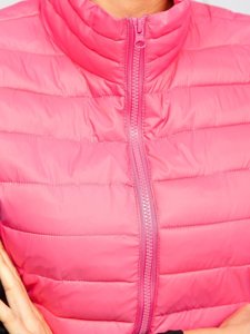 Рожевий жіночий стьобаний жилет Bolf 23038