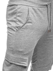 Сірі чоловічі штани джоггери-карго Bolf HW2357