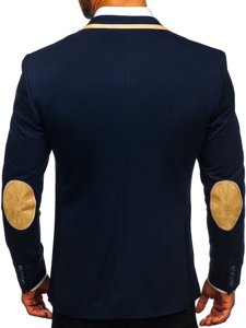 Темно-синій елегантний чоловічий піджак Bolf 9400