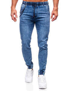 Темно-сині чоловічі джинси джоггери BOLF HY1023