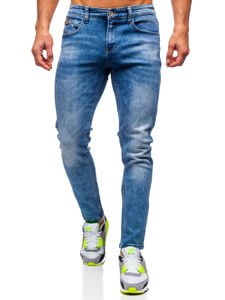 Темно-сині чоловічі джинси skinny fit Bolf KX501