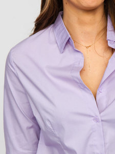 Фіолетова жіноча сорочка з довгим рукавом Bolf HH039