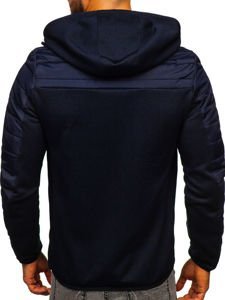 Чоловіча демісезонна спортивна куртка темно-синя KS1881