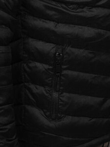 Чоловіча зимова спортивна куртка чорна Bolf SM70