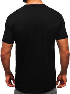 Чорна бавовняна чоловіча футболка Bolf 14752