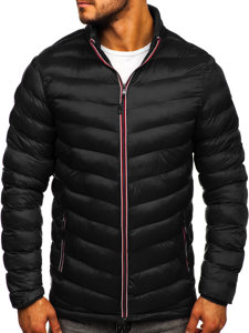 Чорна чоловіча зимова спортивна куртка Bolf SM71