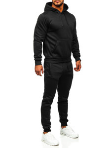 Чорний чоловічий спортивний костюм з капюшоном Bolf D003