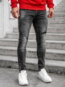 Чорні джинсові штани чоловічі slim fit Bolf 60026W0