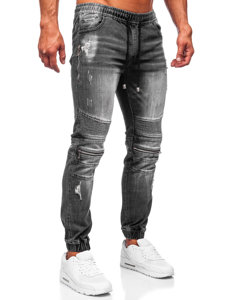 Чорні чоловічі джинси джоггери Bolf MP0077N