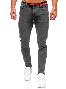 Чорні чоловічі джинси skinny fit Bolf KX565-1