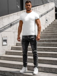 Чорні чоловічі джинсові штани regular fit Bolf K10010-2