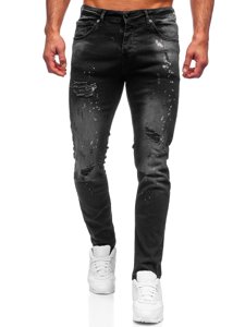 Чорні чоловічі джинсові штани regular fit Bolf R914