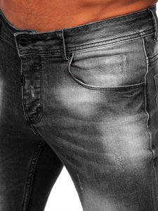 Чорні чоловічі джинсові штани slim fit Bolf MP0001N