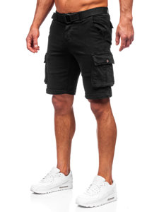 Чорні чоловічі штани карго з поясом Bolf MP0109N